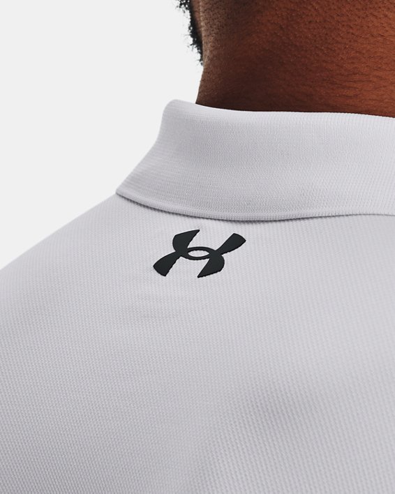 Men's UA Matchplay Long Sleeve Polo in White image number 3